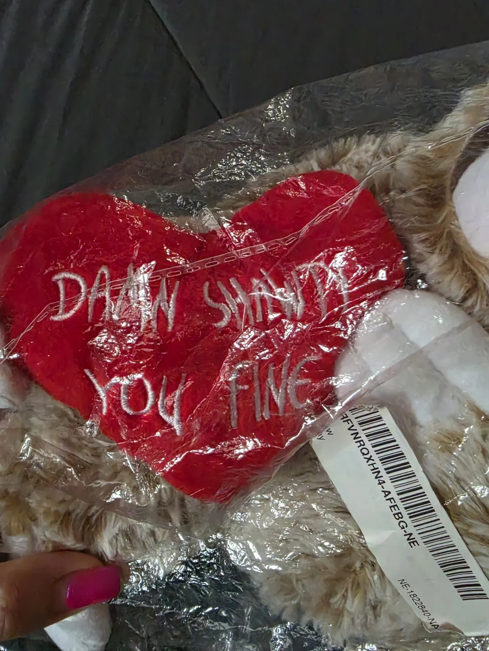 Adorable Plush Sloth Holding Red Heart